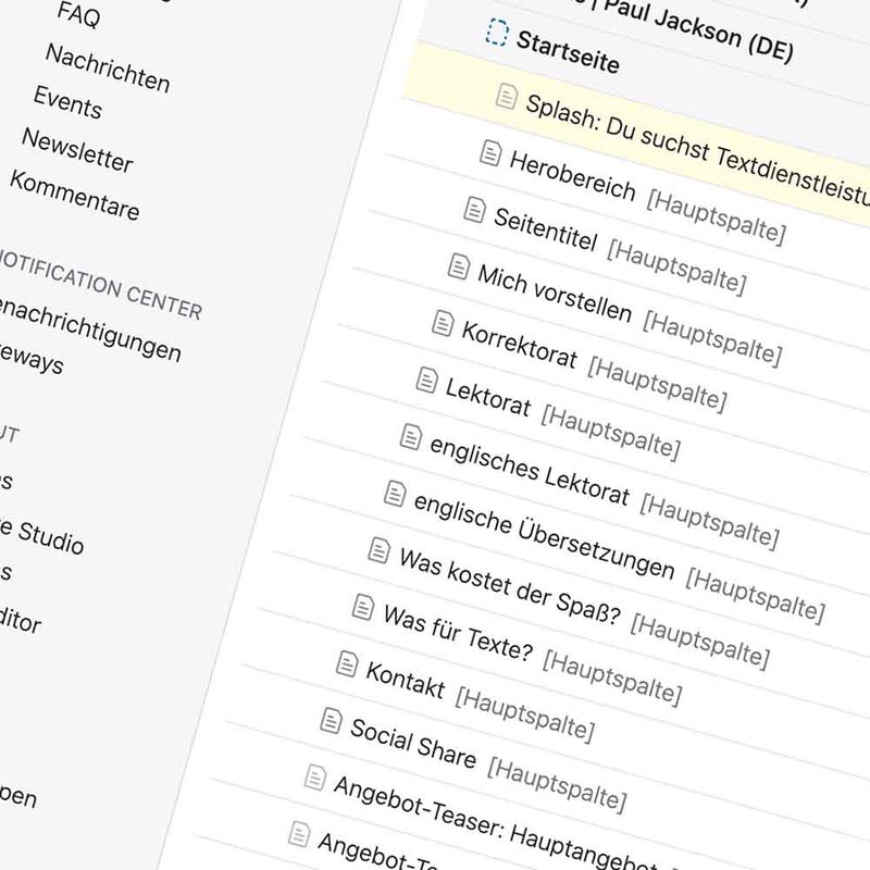 Copyediting and proofreading by Paul Jackson – direct in website CMS